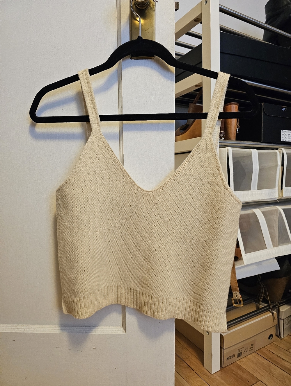 EUC Zara Cropped Knit Tank Medium
